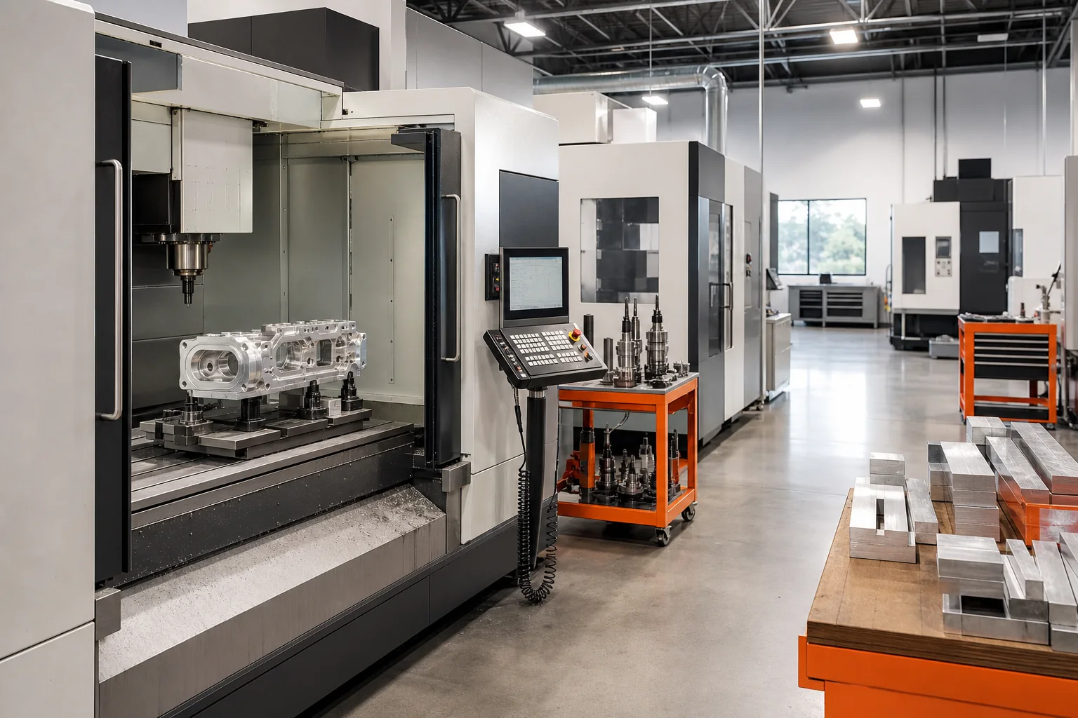Representative photograph of a modern CNC machining facility